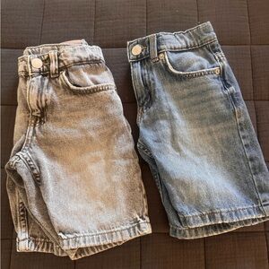 Kids Zara Denim Shorts Set - Blue and Gray